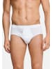 Schiesser Slip / Unterhose Cotton Essentials Feinripp in Weiß