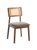 Beliani 2er-Set Esszimmerstuhl EMBAR in Braun/Beige
