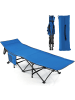 COSTWAY Campingbett mit Seitentasche in Blau