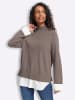 Heine 2-in-1-Pullover in taupe