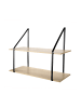 CALICOSY Wandregal und 2 Ebenen in Helles Holz - (W) 80  x (H) 60  x (L) 30  cm