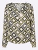 Heine Druck-Bluse in khaki-champagner-bedruckt