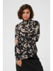 Kaffe Langarm-Bluse KAamber Regular fit in Black Gray Graphic