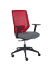 Beliani Bürostuhl VIRTUOSO in Rot/Grau/Schwarz - (W) 53 x (H) 97 x (L) 53 cm