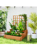 Outsunny Hochbeet mit Rankgitter,95cm x 95cm x 110cm,braun