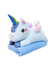Wisam® Plüsch-Einhorn-Kuscheltier mit Decke, 160 x 110 cm, blau, 55