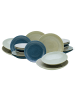 CreaTable ,  19787,  Serie Reactive Nordic,  Teller Set 24 teilig in Mehrfarbig in Mehrfarbig