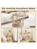 COSTWAY Couchtisch rund in Khaki