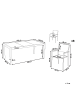 Beliani 9-tlg Gartentisch Set GROSSETO in Grau/Transparent/Silber