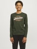 JACK & JONES Junior Langarmshirt JJELOGO TEE LS O-NECK JNR in kombu green