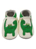 Yalion Leder-Krabbelschuhe "Dino" in Weiss