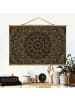 WALLART Stoffbild - Mandala Stern Muster gold schwarz in Gold