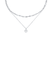 Elli Halskette 925 Sterling Silber Plättchen, Valentino Chain in Silber