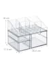 relaxdays Make Up Organizer in Transparent - (B)25,5 x (H)18 x (T)17,5 cm