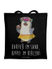 Mr. & Mrs. Panda Tragetasche Sommer Hippie mit Spruch in Schwarz