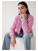More & More kurze Rippstrickjacke in rosy