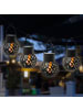 MARELIDA 4x LED Solar Hängeleuchte Feuerball Kugelleuchte Flammeneffekt H:9cm in schwarz