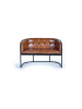 Giner y Colomer Braunes Sofa aus Leder und Metall in Brown