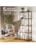 HOMCOM Bücherregal in Rustikal-Braun 79L x 35B x 161H cm
