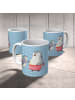 Mr. & Mrs. Panda Kindertasse Pinguin mit Kind ohne Spruch in Blau Pastell