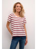 Cream T-shirt CRLarsa Regular fit in Red Melange Stripe