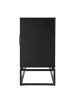 home24 Sideboard Hult mit 2 Türen in Pappel Schwarz