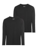 Man's World Langarmshirt in schwarz-schwarz