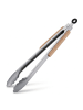 relaxdays 6 x Grillzange in Silber/ Natur - 38 cm