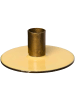 IB Laursen Kerzenhalter RUND 2-Farbig HELLGELB Gold für 1 DÜNNE Kerze