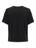 JACQUELINE de YONG 2er-Pack T-Shirt mit Schriftzug Legere-Optik in Schwarz
