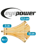 eyepower 2er Set Holzeisenbahn Weichen 18x12,5cm in Braun