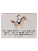 Mr. & Mrs. Panda holzschatulle Reitsport Liebe mit Spruch in Grau Pastell
