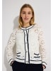 More & More feminine Lochmuster-Strickjacke in offwhite