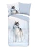 JACK 2 tlg. Renforcé Bettwäsche 135x200cm Arctic Dreams Husky in Blau