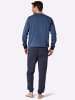 Comte Schlafanzug in marine-royalblau