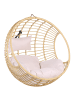 Beliani Hängesessel ASPIO in Braun/Beige - (W) 99 x (H) 99 x (L) 65 cm