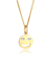 Elli Halskette 925 Sterling Silber mit Smiling Face, Smiling Face in Gold