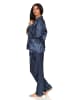 NORMANN Satin Pyjama Streifendress - 10570 in marine