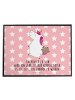 Mr. & Mrs. Panda Schreibtischunterlage Einhorn Koffer mit Spruch in Rot Pastell