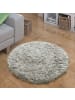 KADIMA DESIGN Hochflor Teppich Shaggy waschmaschinenwaschbar Einfarbig in Grau