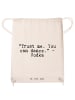 Mr. & Mrs. Panda Materialzugbeutel "Trust me. You can... mit Spruch in Creme