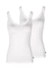 Like It 2er Pack Damen Trägertop in weiss