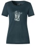 super.natural Merino T-Shirt W FLOWER BOOTS TEE in blau