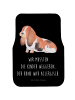 Mr. & Mrs. Panda Fußmatte Auto Hund Basset Hound mit Spruch in Schwarz