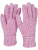 styleBREAKER Strickhandschuhe mit Zopfmuster in Flieder meliert