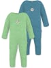 Normani Outdoor Sports 2er Pack Baby Merino Strampler „Tangoio" in Blau/Grün