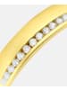 Diamant L'éternel Ehering aus 375 Gelbgold mit Zirkonia