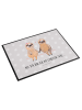 Mr. & Mrs. Panda Schreibtischunterlage Faultier Pärchen mit Spruch in Grau Pastell