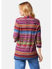 GOLDNER Kurzgröße:  Strickjacke Abstrakt gemusterte Jaquardstrickjacke in bunt