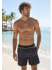 John Devin Badeshorts in schwarz-grau